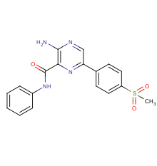 3-Amino-6-[4-(methylsulfonyl)phenyl]-N-phenyl-2-pyrazinecarboxamide