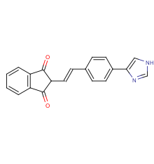 (E)-2-(4-(1H-imidazol-4-yl)styryl)-1H-indene-1,3(2H)-dione