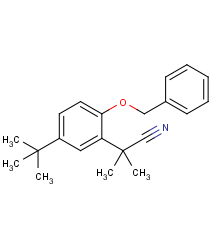 2-(2-(benzyloxy)-5-tert-butylphenyl)-2-methylpropanenitrile
