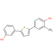 3-(5-(4-hydroxy-3-methylphenyl)thiophen-2-yl)phenol