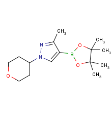 3-methyl-1-(tetrahydro-2H-pyran-4-yl)-4-(4,4,5,5-tetramethyl-1,3,2-dioxaborolan-2-yl)-1H-pyrazole