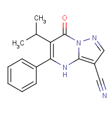 6-isopropyl-7-oxo-5-phenyl-4,7-dihydropyrazolo[1,5-a]pyrimidine-3-carbonitrile