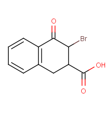 3-bromo-4-oxo-1,2,3,4-tetrahydronaphthalene-2-carboxylic acid