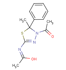 N-(4-acetyl-5-methyl-5-phenyl-4,5-dihydro-1,3,4-thiadiazol-2-yl)a Cetamide