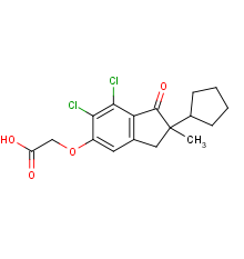 2-((6,7-dichloro-2-cyclopentyl-2-methyl-1-oxo-2,3-dihydro-1H-inden-5-yl)oxy)acetic acid