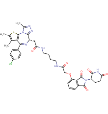2-((S)-4-(4-chlorophenyl)-2,3,9-trimethyl-6H-thieno[3,2-f][1,2,4]triazolo[4,3-a][1,4]diazepin-6-yl)-N-(4-(2-((2-(2,6-dioxopiperidin-3-yl)-1,3-dioxoisoindolin-4-yl)oxy)acetamido)butyl)acetamide