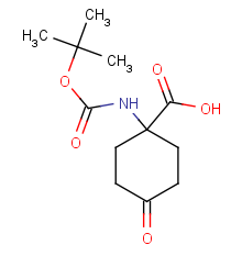 cyclohexanecarboxylic acid, 1-[[(1,1-dimethylethoxy)carbonyl]amino]-4-oxo-