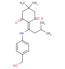 2-[1-[4-(hydroxymethyl)anilino]-3-methylbutylidene]-5,5-dimethylcyclohexane-1,3-dione