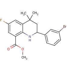 methyl 2-(3-bromophenyl)-6-fluoro-4,4-dimethyl-1,2,3,4-tetrahydroquinoline-8-carboxylate