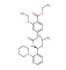 Ethyl 2-ethoxy-4-[2-[[(1s)-3-methyl-1-(2-piperidin-1-ylphenyl)butyl]amino]-2-oxoethyl]benzoate