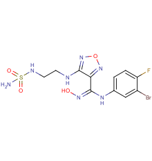 N-(3-Bromo-4-fluoro-phenyl)-N'-hydroxy-4-[2-(sulfamoylamino)ethylamino]-1,2,5-oxadiazole-3-carboxamidine