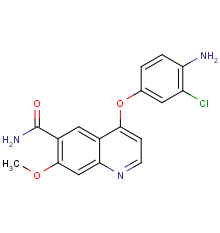 4-(4-amino-3-chlorophenoxy)-7- methoxyquinoline-6-carboxamide