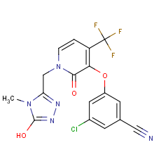 3-chloro-5-[1-[(4-methyl-5-oxo-1h-1,2,4-triazol-3-yl)methyl]-2-oxo-4-(trifluoromethyl)pyridin-3-yl]oxybenzonitrile