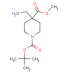 1-tert-butyl 4-methyl 4-(aminomethyl)piperidine-1,4-dicarboxylate