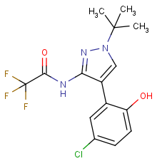 N-(1-(tert-butyl)-4-(5-chloro-2-hydroxyphenyl)-1H-pyrazol-3-yl)-2,2,2-trifluoroacetamide