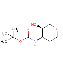 tert-butyl ((3R,4S-3-hydroxytetrahydro-2H-pyran-4-yl)carbamate